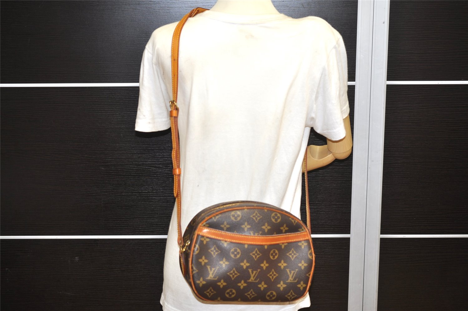 Authentic Louis Vuitton Monogram Blois Shoulder Cross Body Bag M51221 LV 3044K