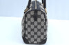 Authentic GUCCI Hand Boston Bag Purse GG Canvas Leather 0000851 Black 3046H
