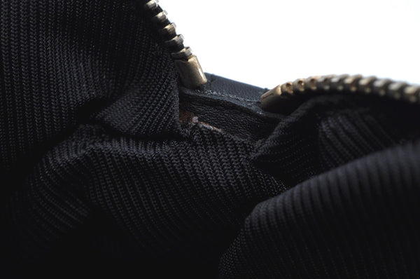 Authentic GUCCI Hand Boston Bag Purse GG Canvas Leather 0000851 Black 3046H