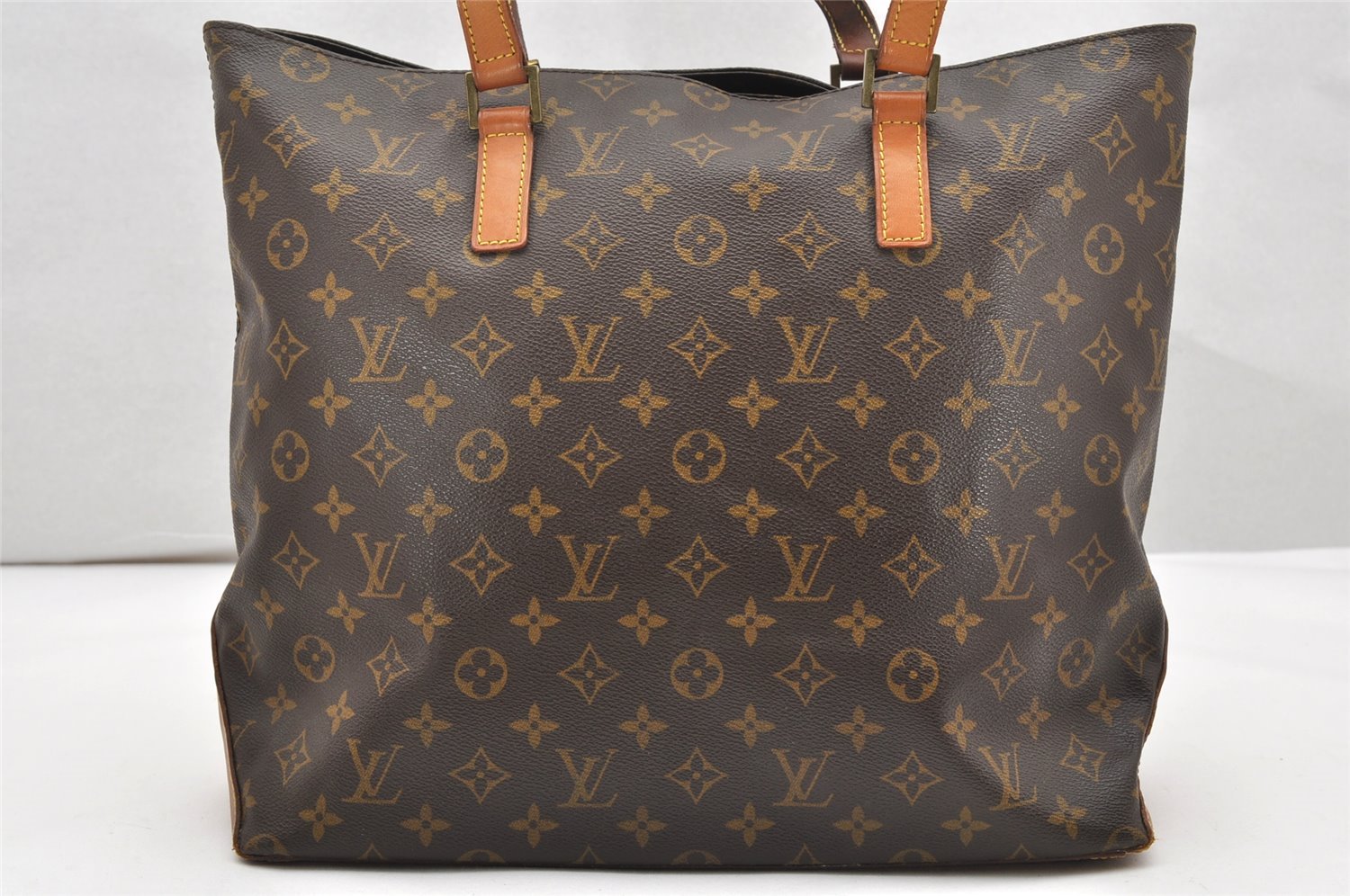 Authentic Louis Vuitton Monogram Cabas Mezzo Shoulder Tote Bag M51151 Junk 3046K