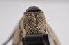 Authentic GUCCI Web Sherry Line Hand Bag Pouch GG Canvas Leather Brown 3047J