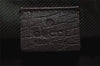 Authentic GUCCI Web Sherry Line Hand Bag Pouch GG Canvas Leather Brown 3047J