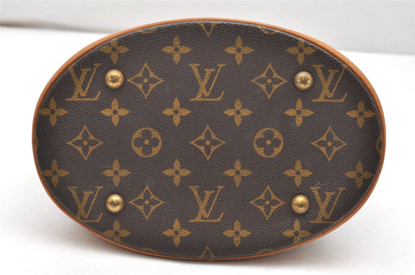 Authentic Louis Vuitton Monogram Bucket PM Shoulder Tote Bag M42238 Junk 3048K