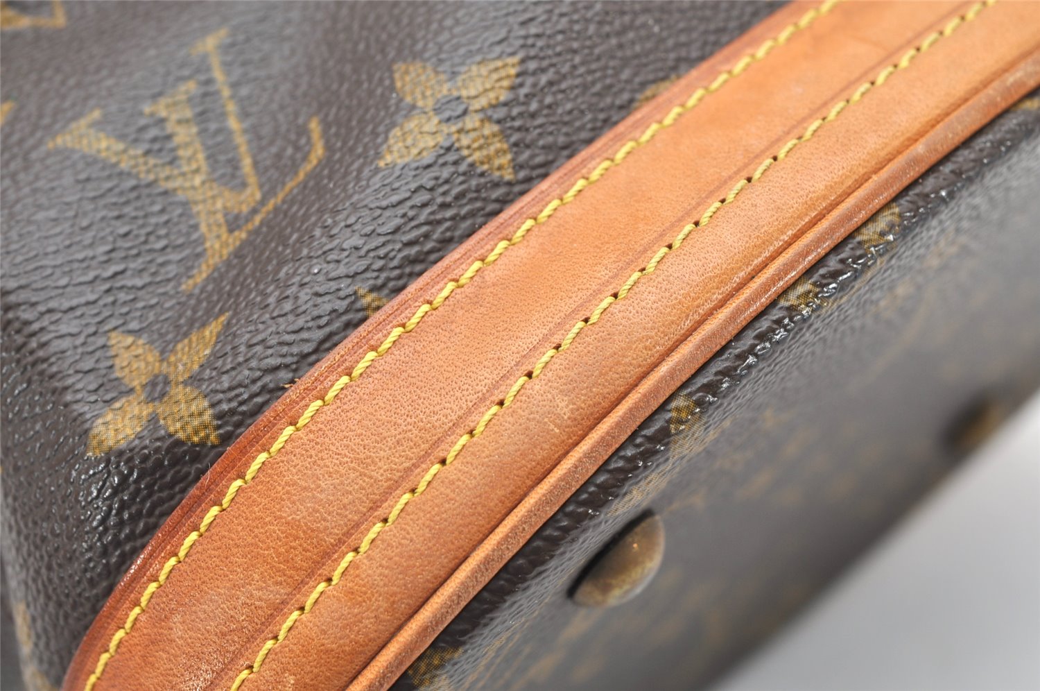 Authentic Louis Vuitton Monogram Bucket PM Shoulder Tote Bag M42238 Junk 3048K