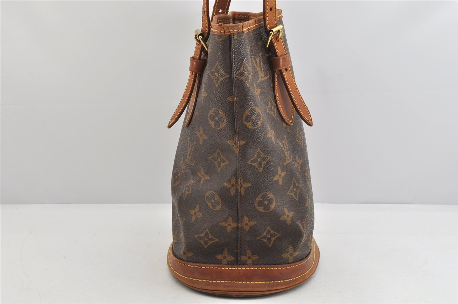 Authentic Louis Vuitton Monogram Bucket PM Shoulder Tote Bag M42238 Junk 3049K