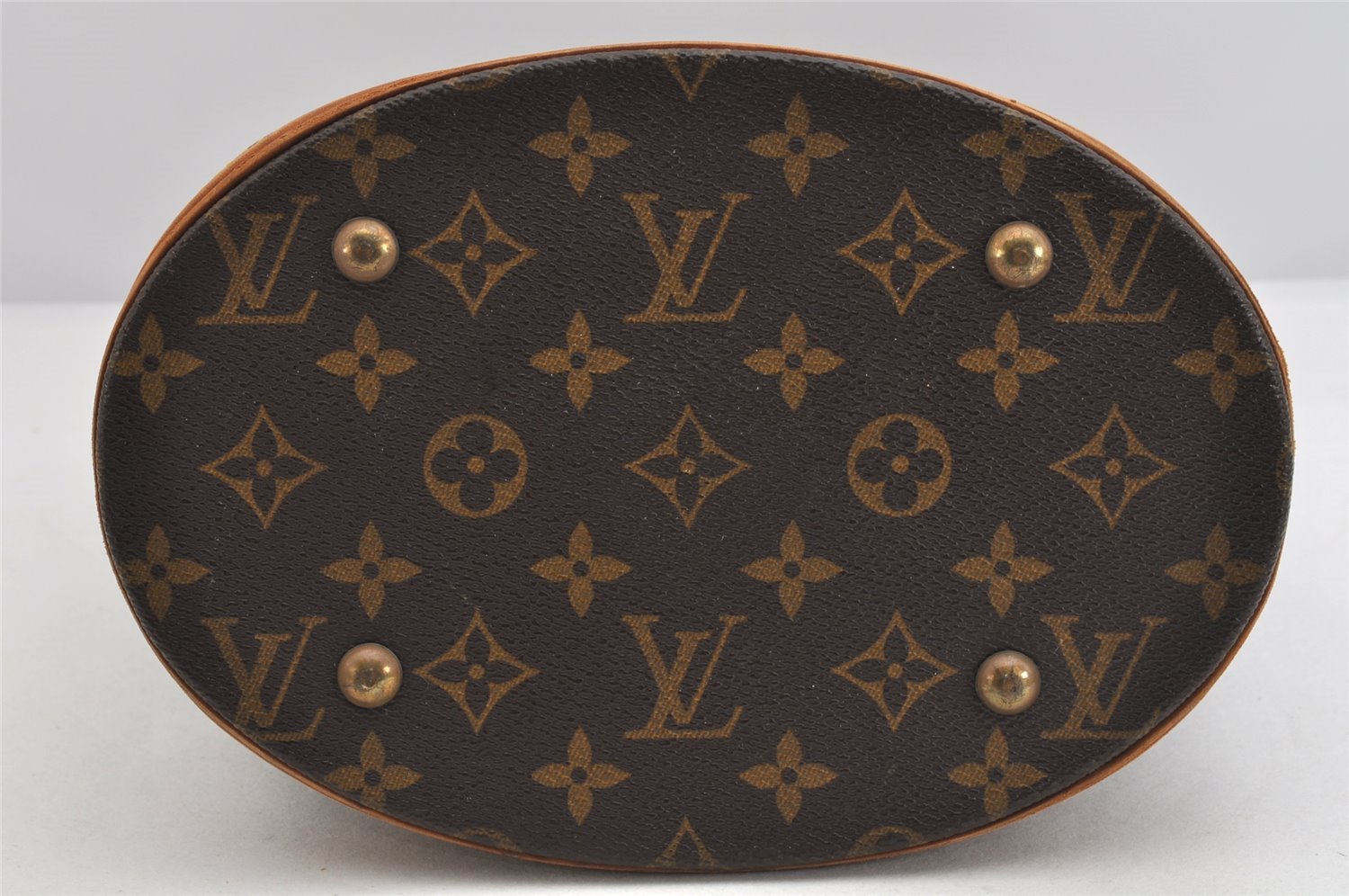 Authentic Louis Vuitton Monogram Bucket PM Shoulder Tote Bag M42238 Junk 3049K