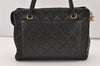 Authentic CHANEL Vintage Calf Skin Matelasse Shoulder Tote Bag Brown CC 3051J