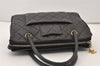 Authentic CHANEL Vintage Calf Skin Matelasse Shoulder Tote Bag Brown CC 3051J