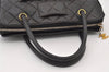 Authentic CHANEL Vintage Calf Skin Matelasse Shoulder Tote Bag Brown CC 3051J