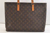 Authentic Louis Vuitton Monogram Luco Shoulder Tote Bag M51155 LV Junk 3052K