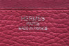 Authentic HERMES Dogon Long Vintage Wallet Purse Leather Pink 3053J