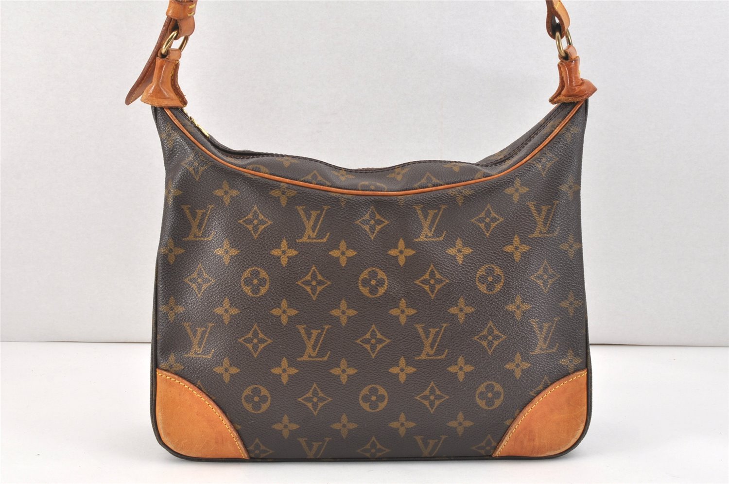 Authentic Louis Vuitton Monogram Boulogne 30 Shoulder Cross Bag M52165 LV 3053K