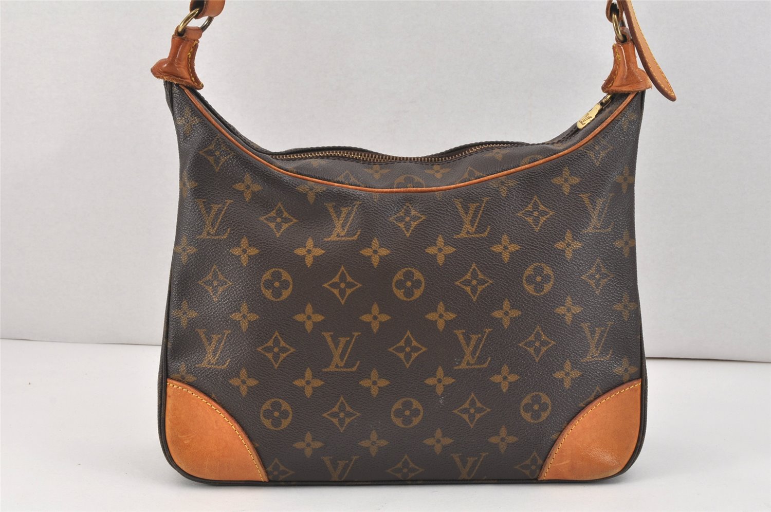 Authentic Louis Vuitton Monogram Boulogne 30 Shoulder Cross Bag M52165 LV 3053K