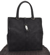 Authentic GUCCI Jackie Hand Tote Bag GG Canvas Leather 0021064 Black 3054J