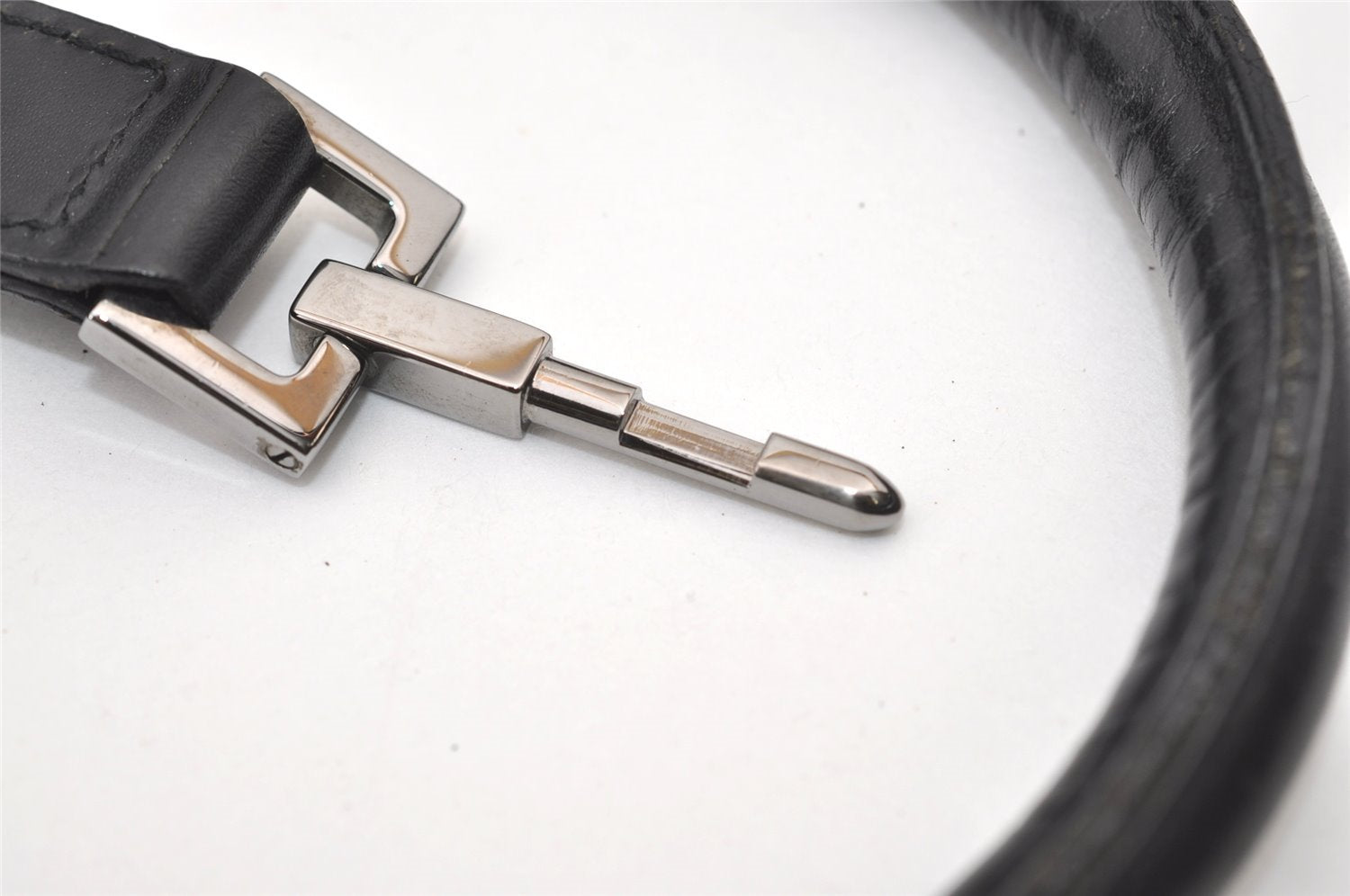 Authentic GUCCI Jackie Hand Tote Bag GG Canvas Leather 0021064 Black 3054J