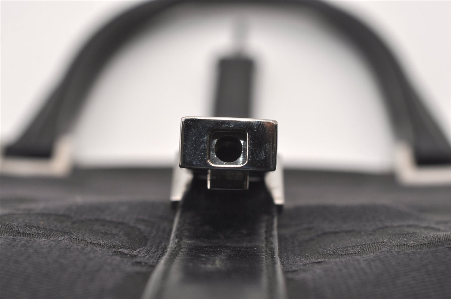 Authentic GUCCI Jackie Hand Tote Bag GG Canvas Leather 0021064 Black 3054J