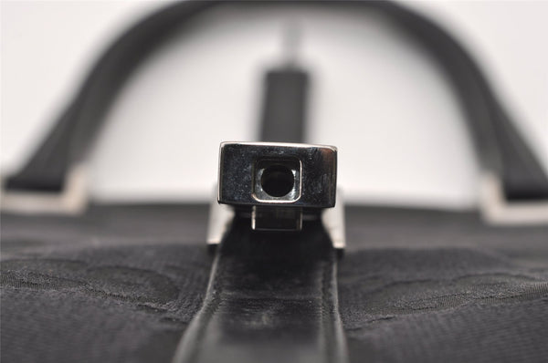 Authentic GUCCI Jackie Hand Tote Bag GG Canvas Leather 0021064 Black 3054J