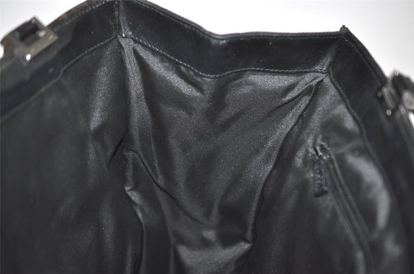 Authentic GUCCI Jackie Hand Tote Bag GG Canvas Leather 0021064 Black 3054J