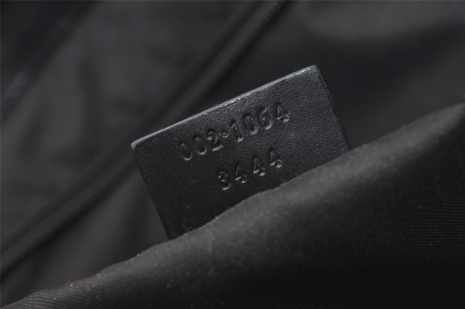 Authentic GUCCI Jackie Hand Tote Bag GG Canvas Leather 0021064 Black 3054J