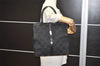 Authentic GUCCI Jackie Hand Tote Bag GG Canvas Leather 0021064 Black 3054J