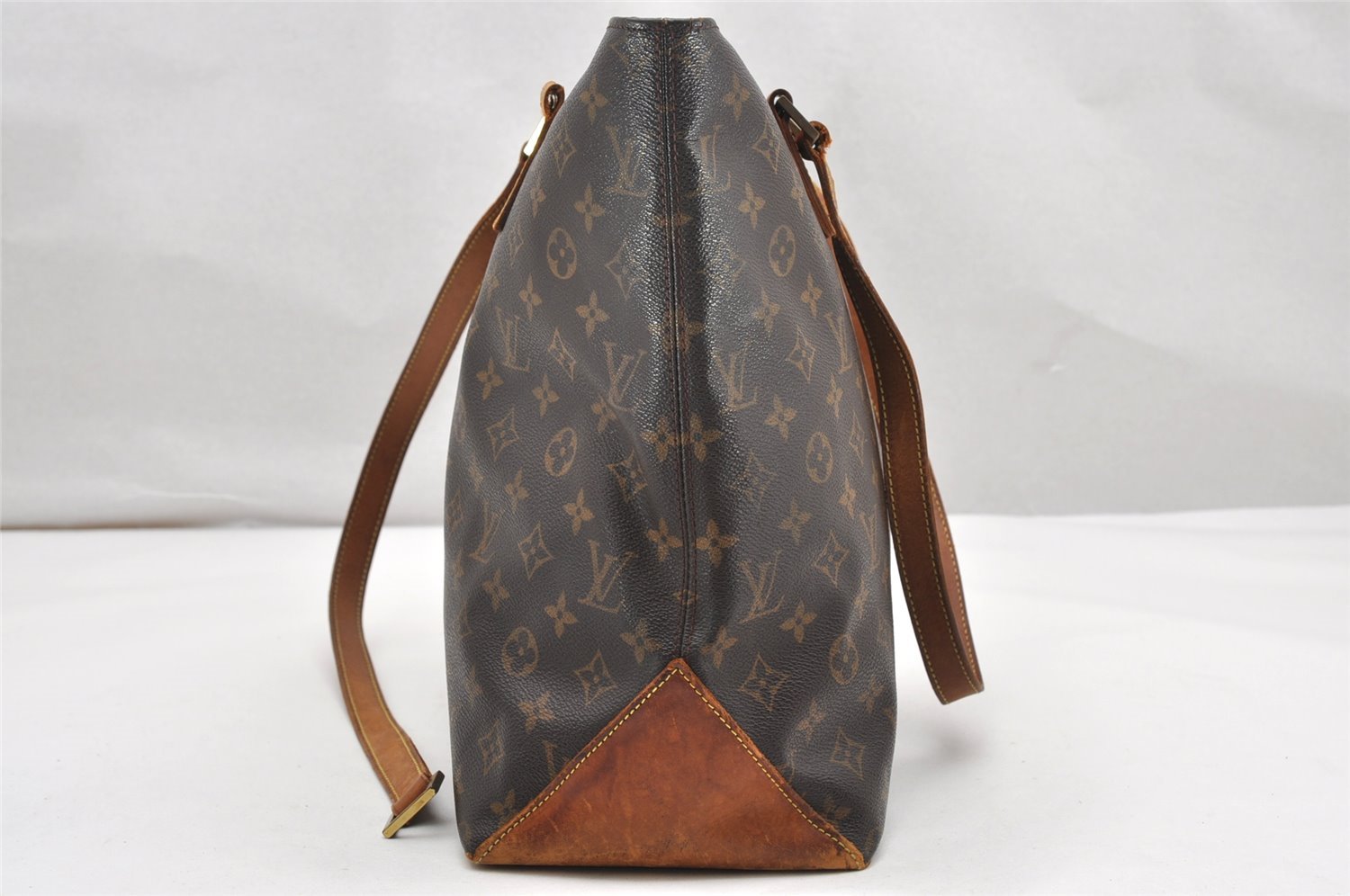 Authentic Louis Vuitton Monogram Cabas Mezzo Shoulder Tote Bag M51151 Junk 3054K
