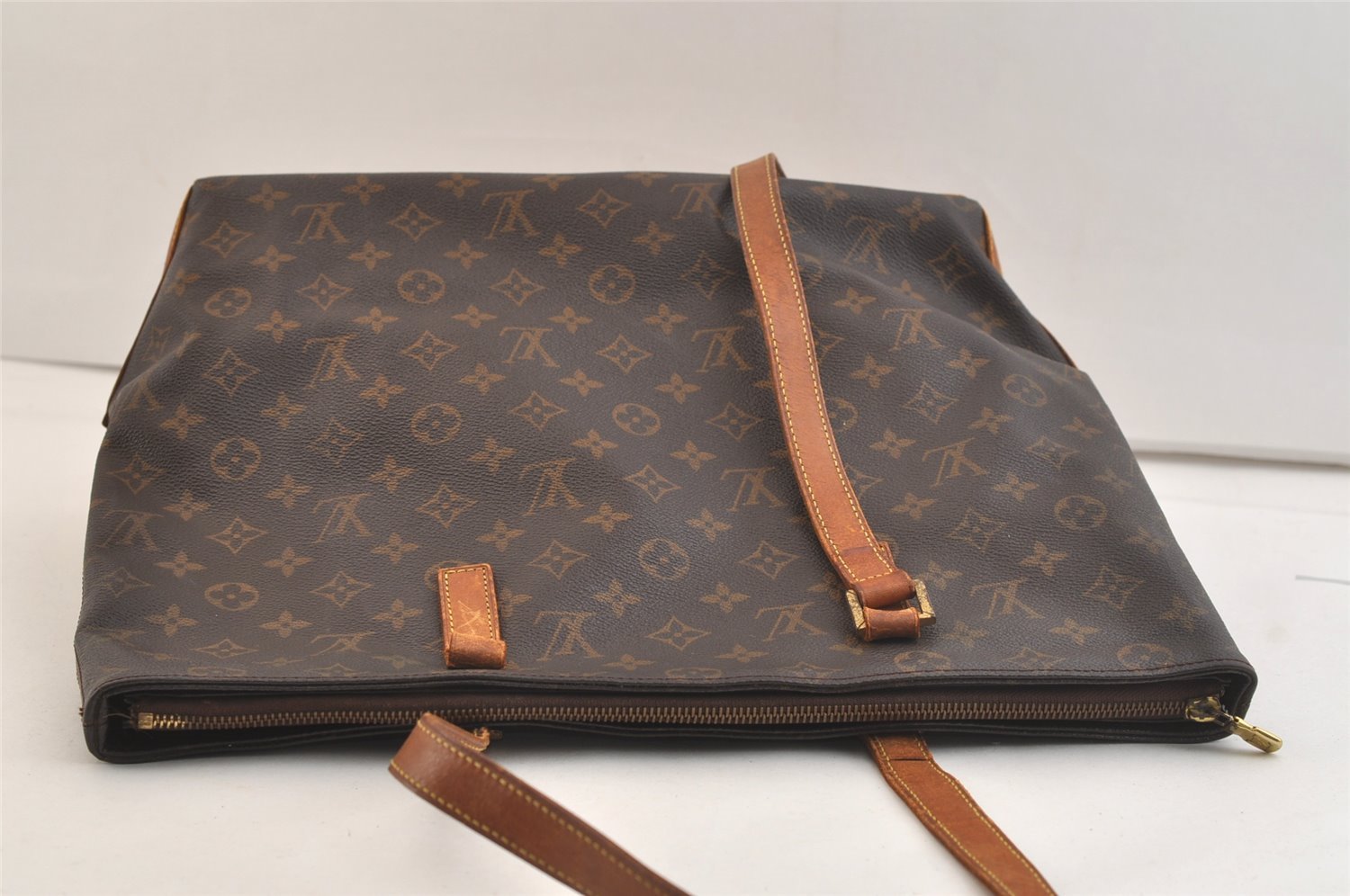 Authentic Louis Vuitton Monogram Cabas Mezzo Shoulder Tote Bag M51151 Junk 3054K