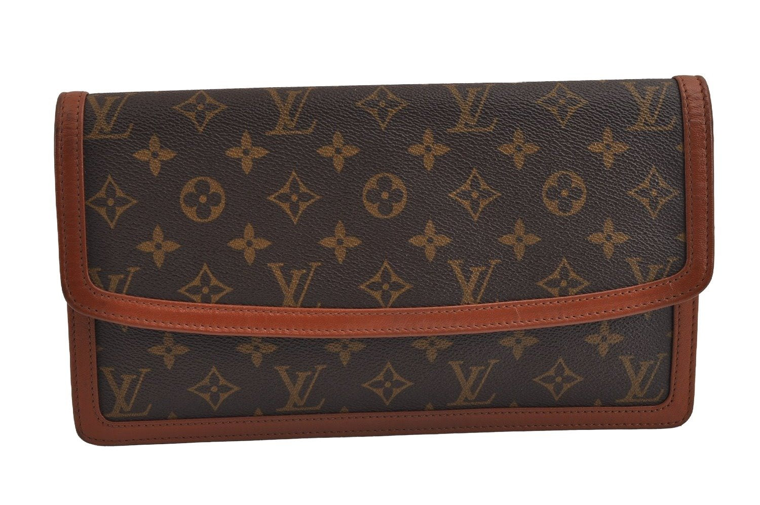 Authentic Louis Vuitton Monogram Pochette Dame GM M51810 Clutch Hand Bag 3055J