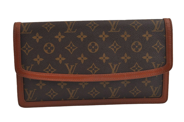 Authentic Louis Vuitton Monogram Pochette Dame GM M51810 Clutch Hand Bag 3055J