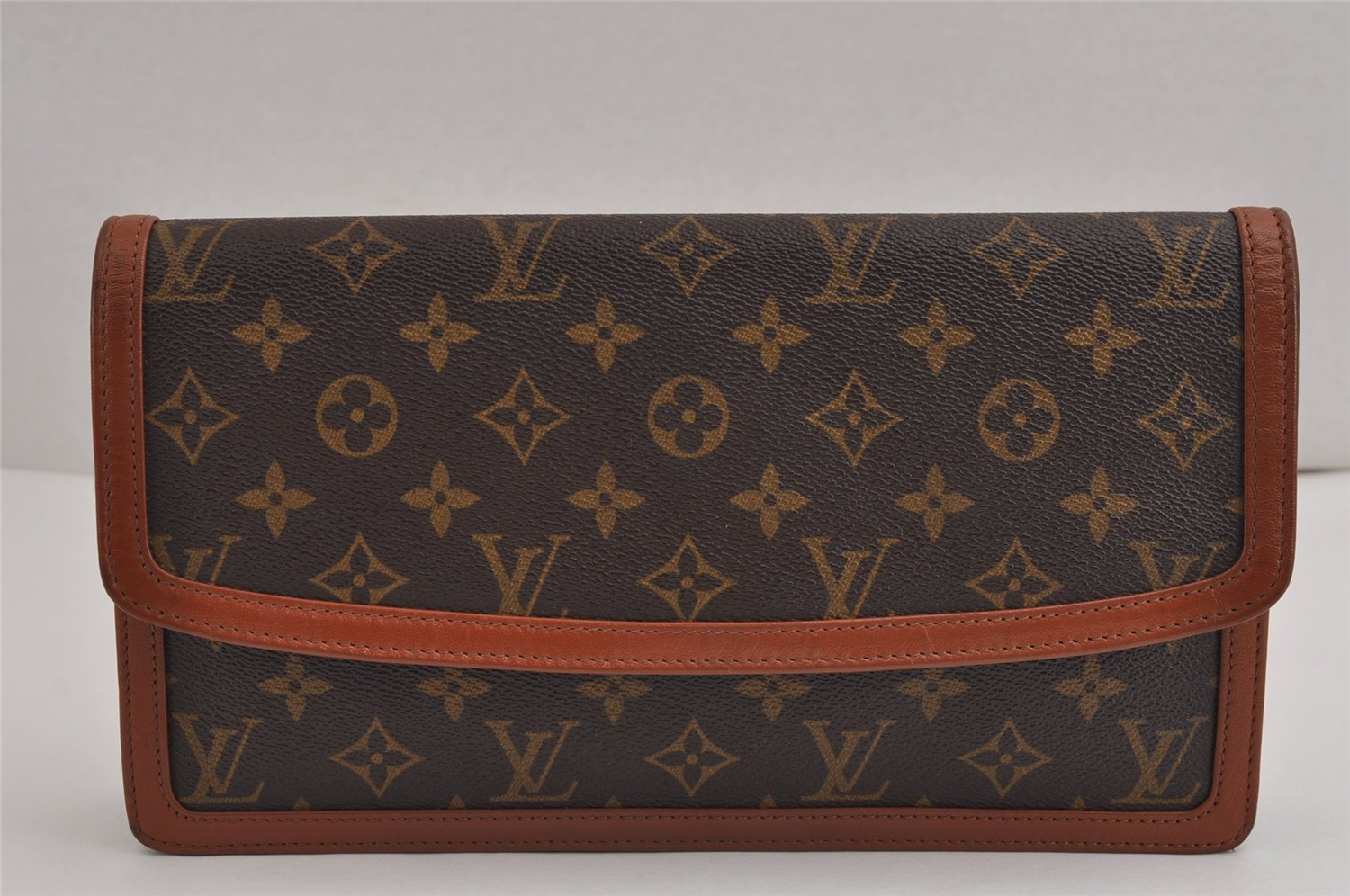 Authentic Louis Vuitton Monogram Pochette Dame GM M51810 Clutch Hand Bag 3055J