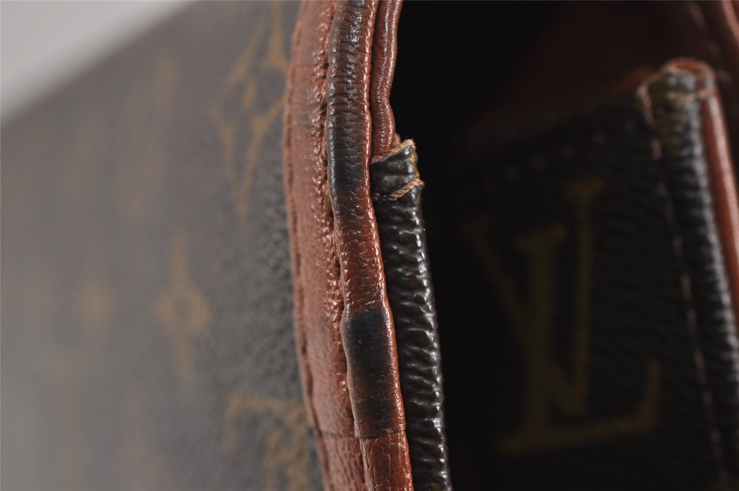 Authentic Louis Vuitton Monogram Pochette Dame GM M51810 Clutch Hand Bag 3055J