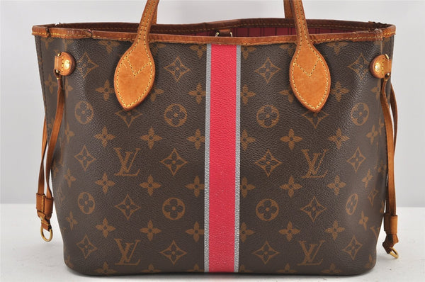 Authentic Louis Vuitton Mon Monogram Initial Neverfull PM Tote Bag LV 3055K