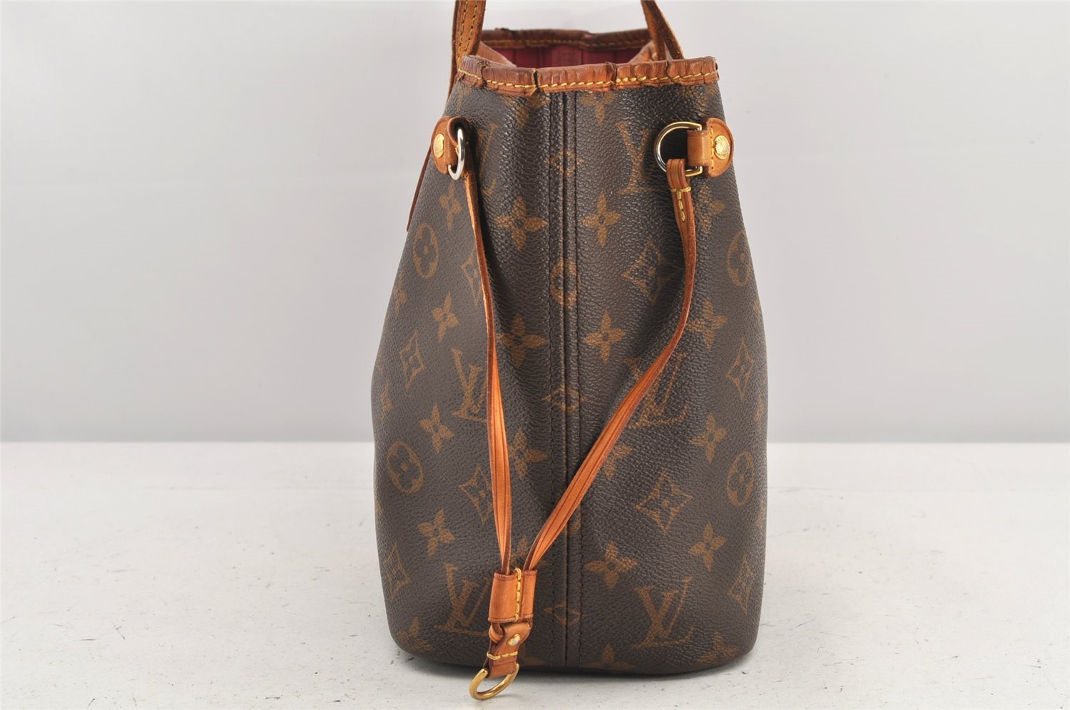 Authentic Louis Vuitton Mon Monogram Initial Neverfull PM Tote Bag LV 3055K