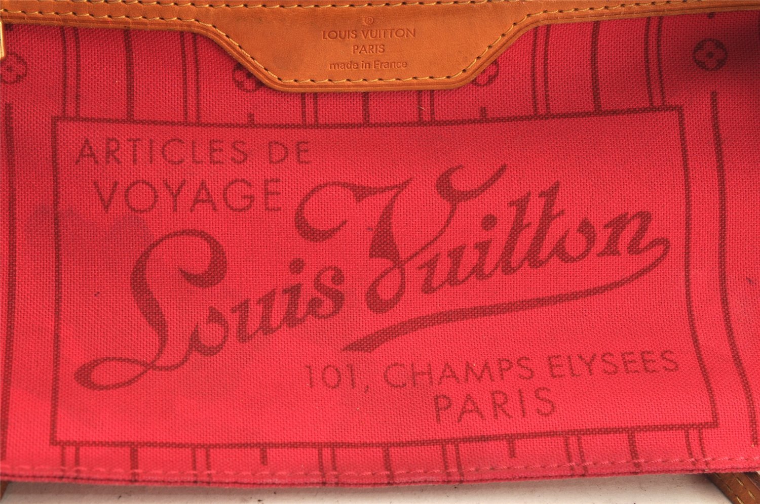 Authentic Louis Vuitton Mon Monogram Initial Neverfull PM Tote Bag LV 3055K