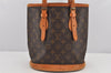 Authentic Louis Vuitton Monogram Bucket PM Shoulder Tote Bag M42238 LV 3056K
