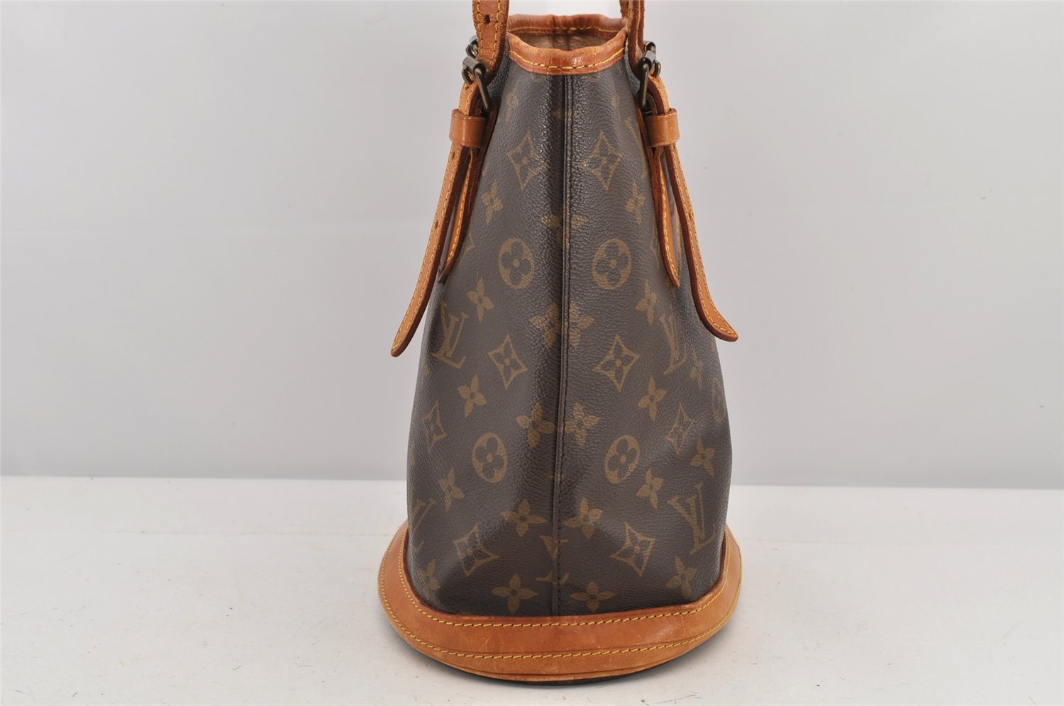 Authentic Louis Vuitton Monogram Bucket PM Shoulder Tote Bag M42238 LV 3056K