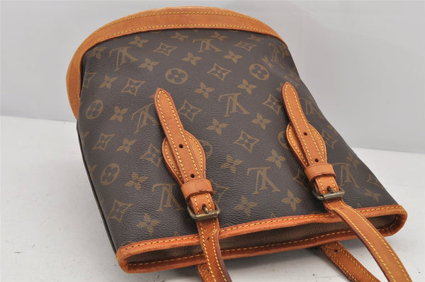 Authentic Louis Vuitton Monogram Bucket PM Shoulder Tote Bag M42238 LV 3056K