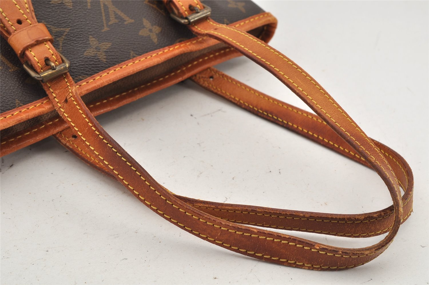 Authentic Louis Vuitton Monogram Bucket PM Shoulder Tote Bag M42238 LV 3056K