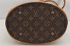 Authentic Louis Vuitton Monogram Bucket PM Shoulder Tote Bag M42238 LV 3056K