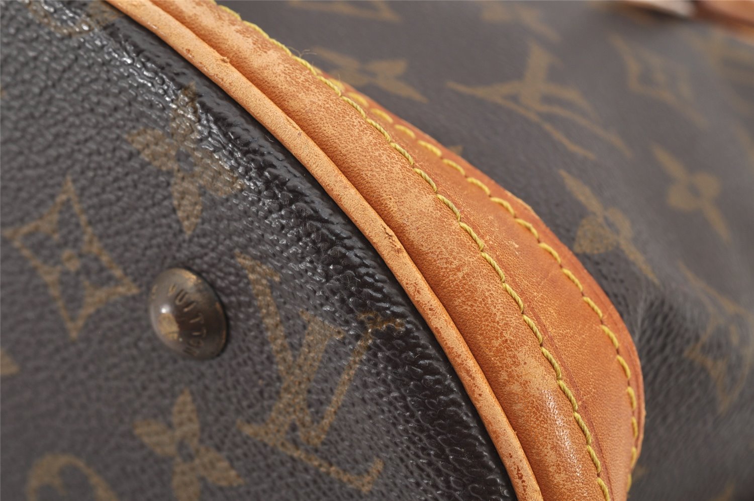 Authentic Louis Vuitton Monogram Bucket PM Shoulder Tote Bag M42238 LV 3056K