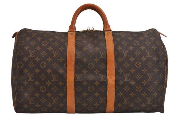 Authentic Louis Vuitton Monogram Keepall 50 Travel Boston Bag M41426 LV 3057J