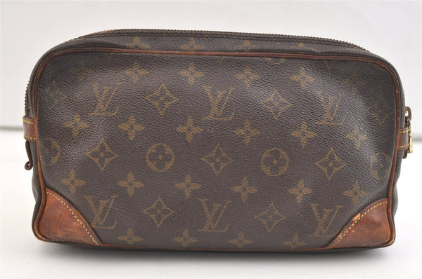 Authentic Louis Vuitton Monogram Marly Dragonne Clutch Hand Bag Old Model 3057K