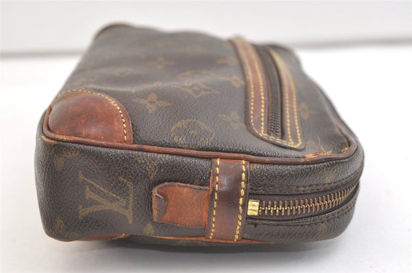 Authentic Louis Vuitton Monogram Marly Dragonne Clutch Hand Bag Old Model 3057K