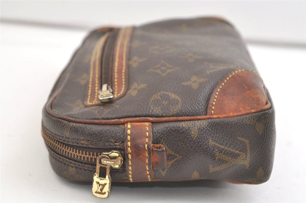 Authentic Louis Vuitton Monogram Marly Dragonne Clutch Hand Bag Old Model 3057K