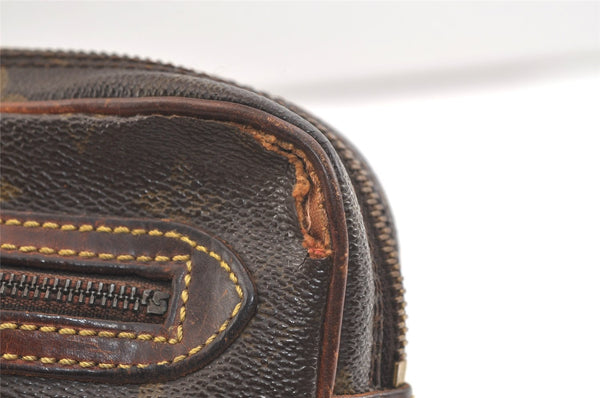 Authentic Louis Vuitton Monogram Marly Dragonne Clutch Hand Bag Old Model 3057K