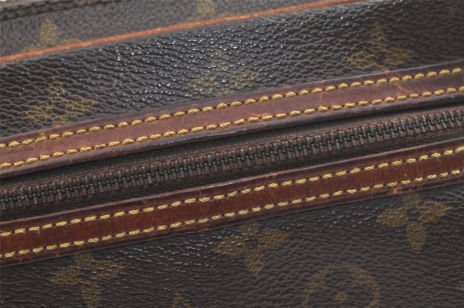 Authentic Louis Vuitton Monogram Marly Dragonne Clutch Hand Bag Old Model 3057K