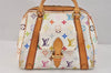 Auth Louis Vuitton Monogram Multicolor Priscilla Hand Bag White M40096 LV 3058K