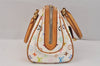 Auth Louis Vuitton Monogram Multicolor Priscilla Hand Bag White M40096 LV 3058K