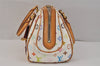 Auth Louis Vuitton Monogram Multicolor Priscilla Hand Bag White M40096 LV 3058K