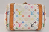 Auth Louis Vuitton Monogram Multicolor Priscilla Hand Bag White M40096 LV 3058K