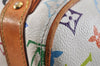 Auth Louis Vuitton Monogram Multicolor Priscilla Hand Bag White M40096 LV 3058K